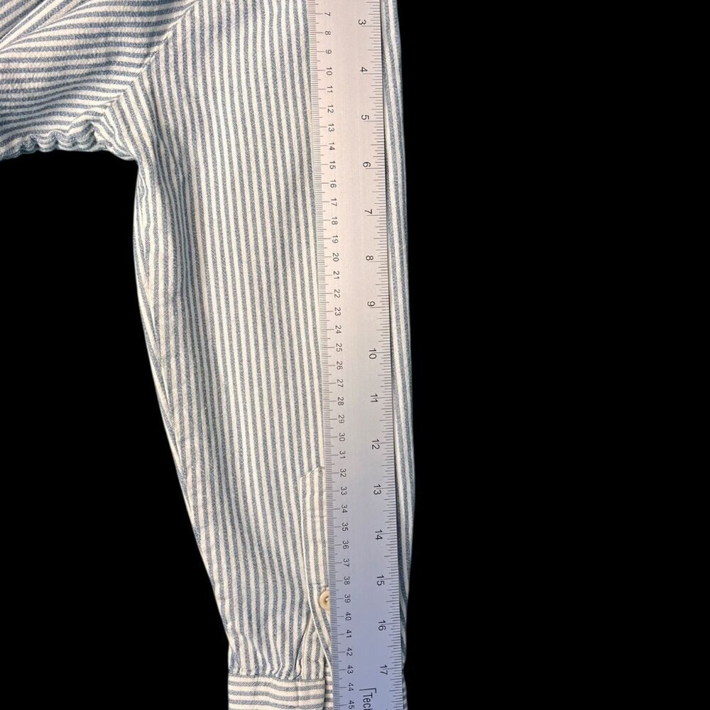 Madewell Button-Up Shirt Women M Blue & White Striped Slim Classic Fit Normcore - Picture 4 of 8